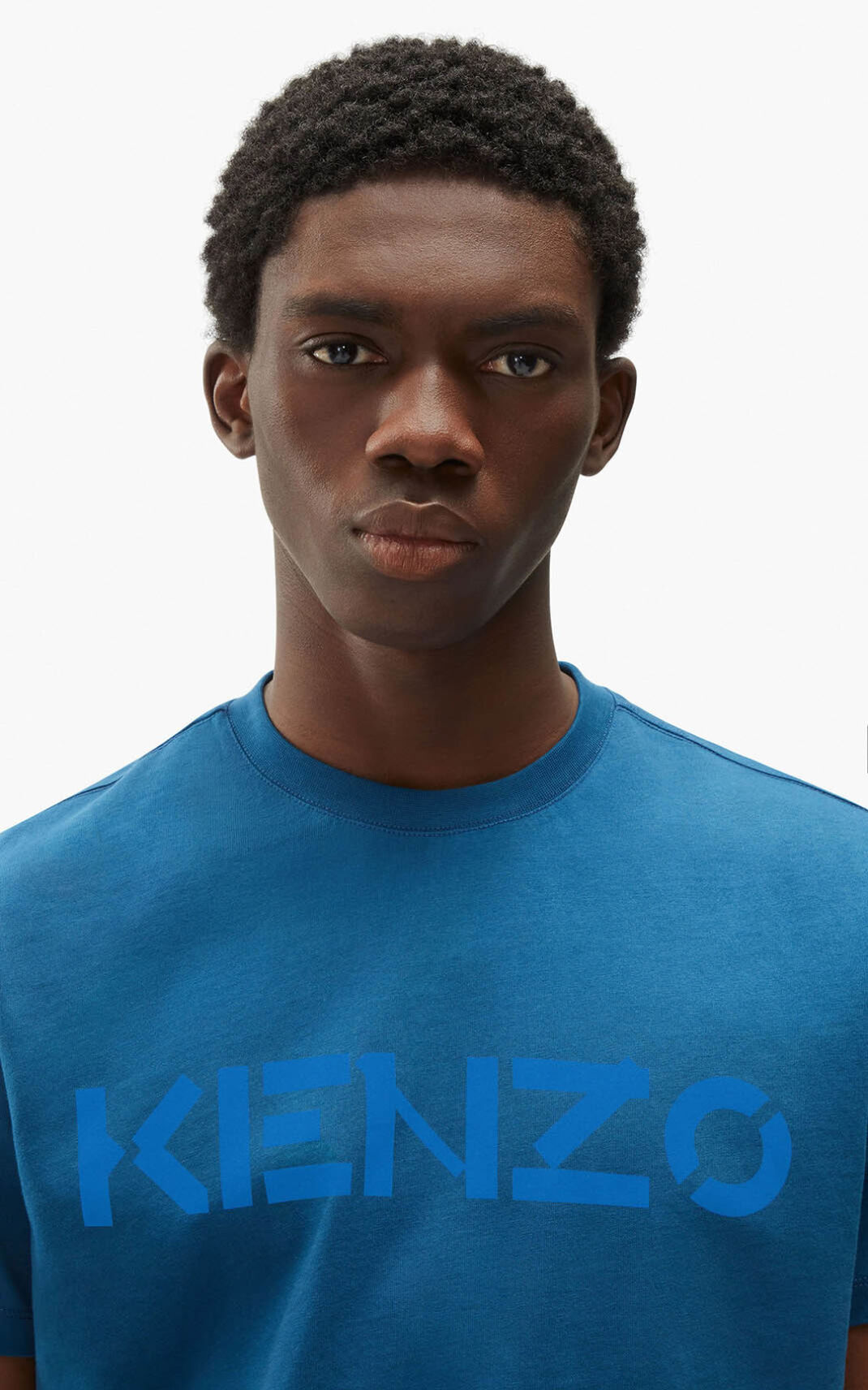 Kenzo Logo T Shirt Blue For Mens 5380BJDPM